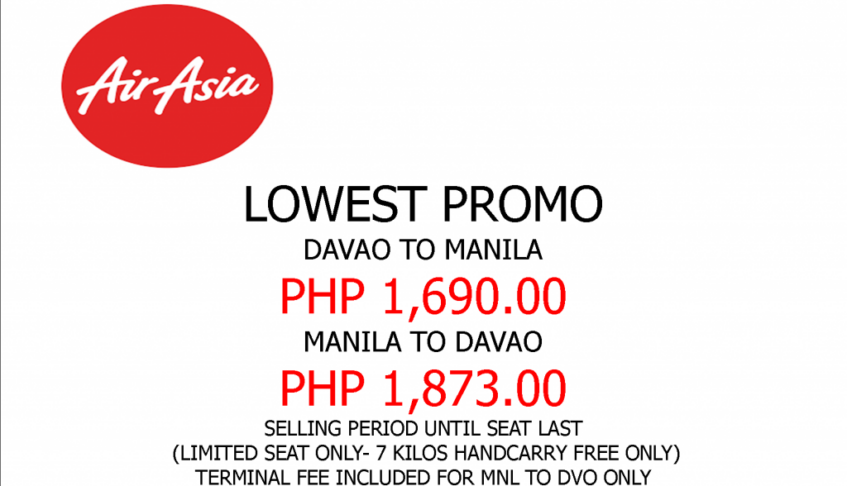 AIRASIA LOWEST PROMO DVOMNLDVO  JUL27