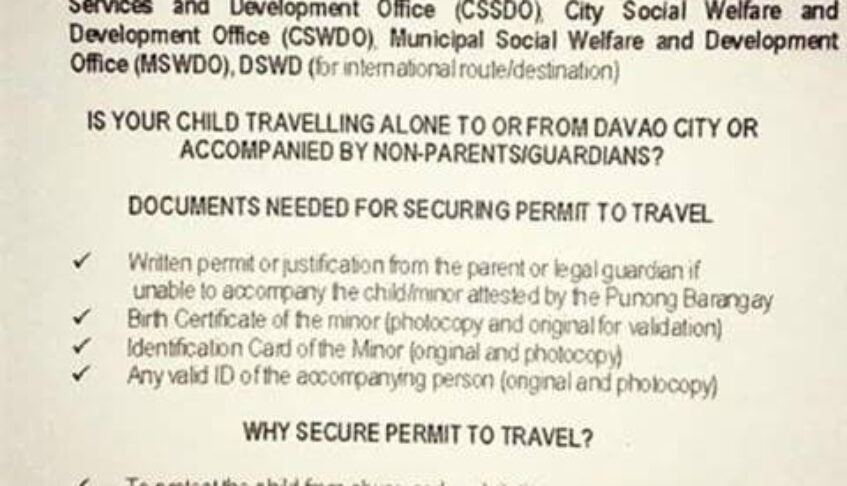 MINOR SECURE PERMIT TO TRAVEL